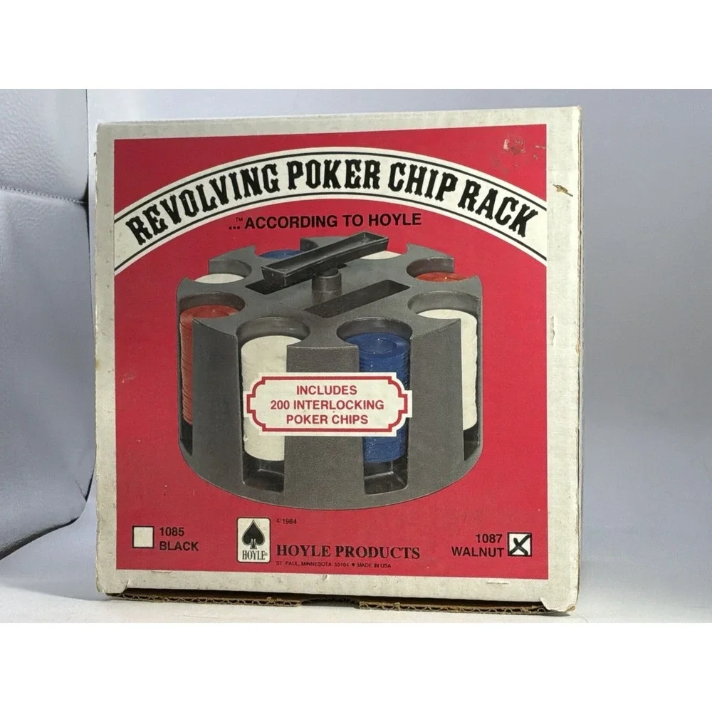 Hoyle Products Revolving Poker Chip Rack Complete New In Box